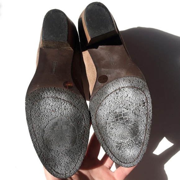 Vince Camuto Taupe Brown Gray Suede Leather Greyson Zip Ankle Booties Boots - Picture 5 of 7